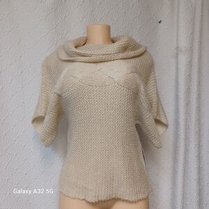 Nine West Vintage America New Women Size Pm  Cream Cowl Neck Sweater